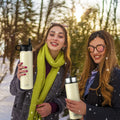 22 Oz Double-walled Insulated Stainless Steel Water Bottle with 2 Lids and Straw-Beige - Beige - Kitchen Utensils
