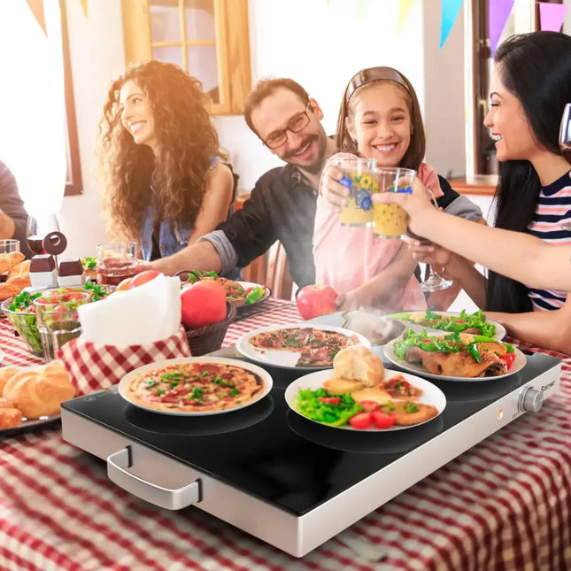 22 x 14 Inch Electric Warming Tray Hot Plate Dish Warmer with Adjustable Temperature Costway