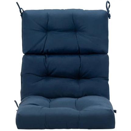 22 x 44 Inch Tufted Outdoor Patio Chair Seating Pad-Blue - Blue - Outdoor Furniture Accessories