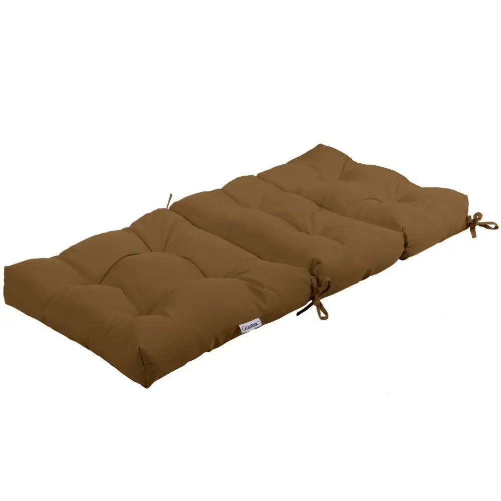 22 x 44 Inch Tufted Outdoor Patio Chair Seating Pad-Brown - Brown - Outdoor Furniture Accessories