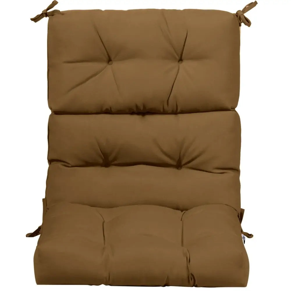 22 x 44 Inch Tufted Outdoor Patio Chair Seating Pad-Brown - Brown - Outdoor Furniture Accessories