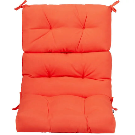 22 x 44 Inch Tufted Outdoor Patio Chair Seating Pad-Orange - Orange - Outdoor Furniture Accessories