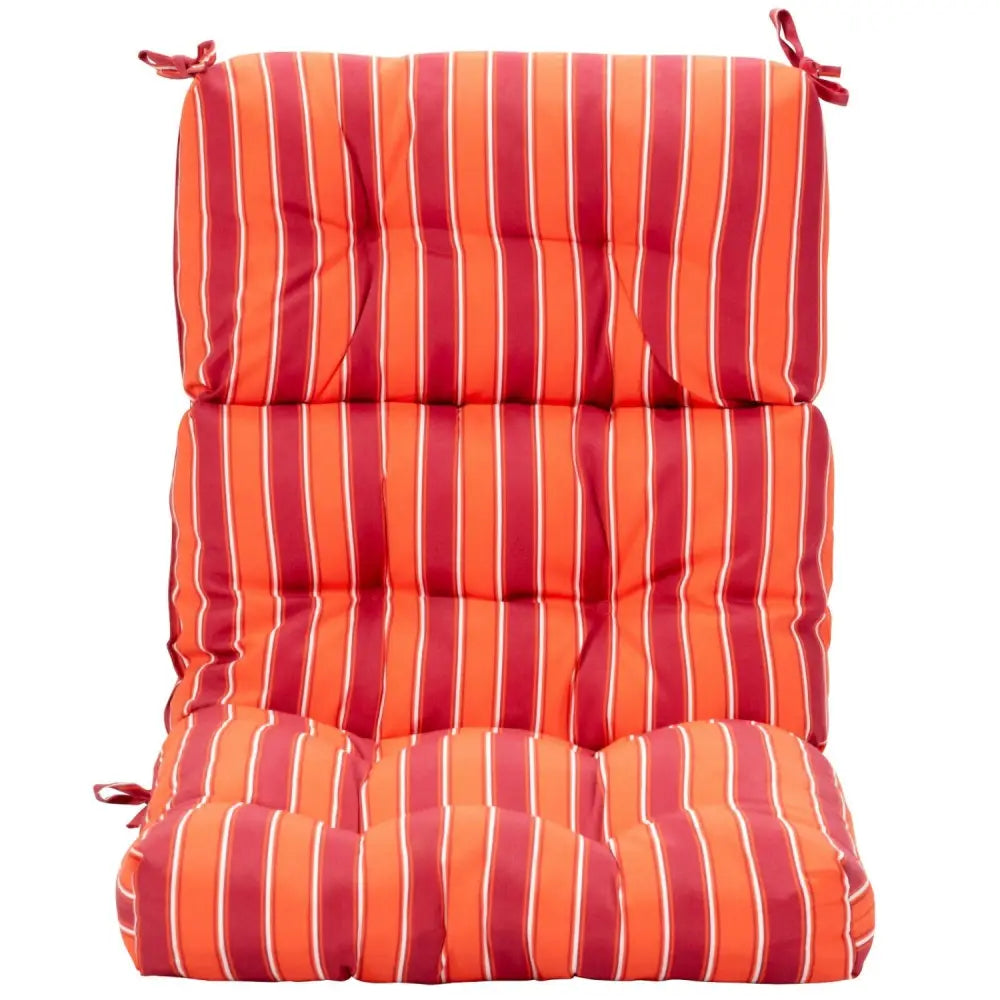 22 x 44 Inch Tufted Outdoor Patio Chair Seating Pad-Red - Red - Outdoor Furniture Accessories