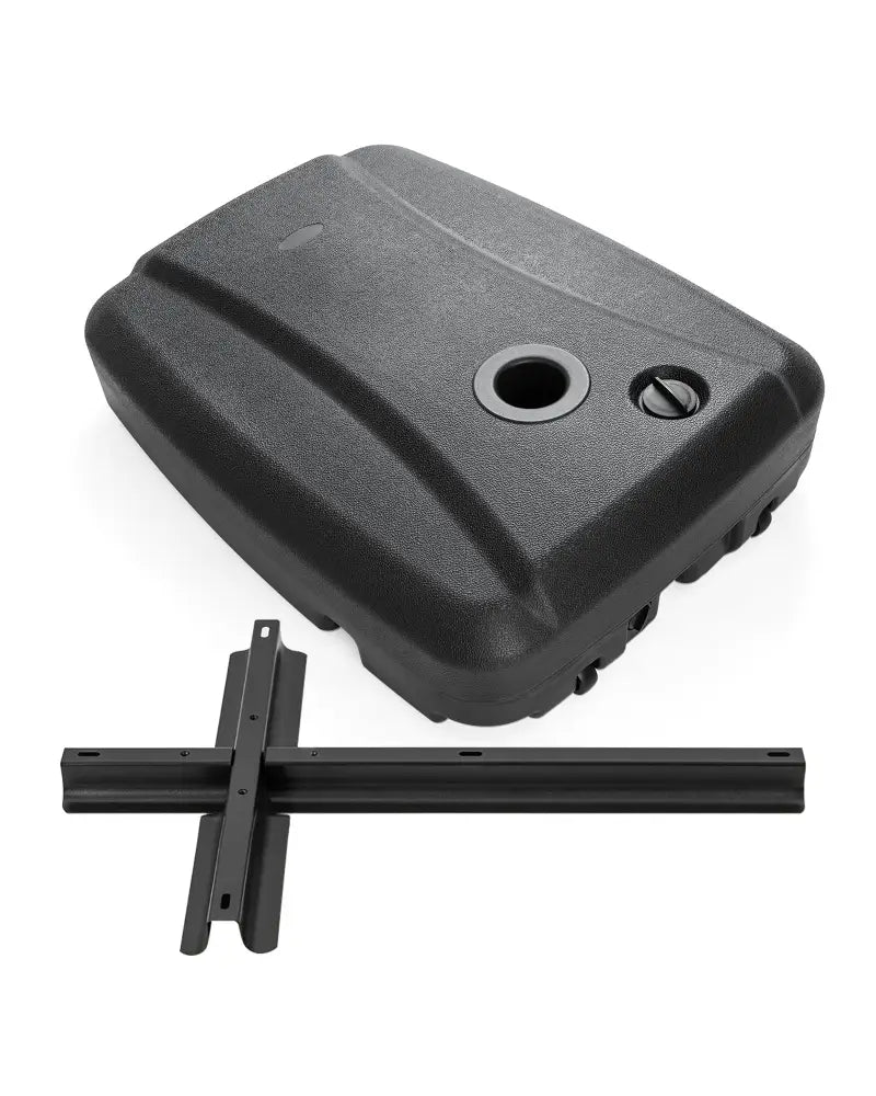 220 LBS Cantilever Patio Umbrella Base Stand with Wheels Fillable offset Umbrella Stand-Black - Black - Outdoor