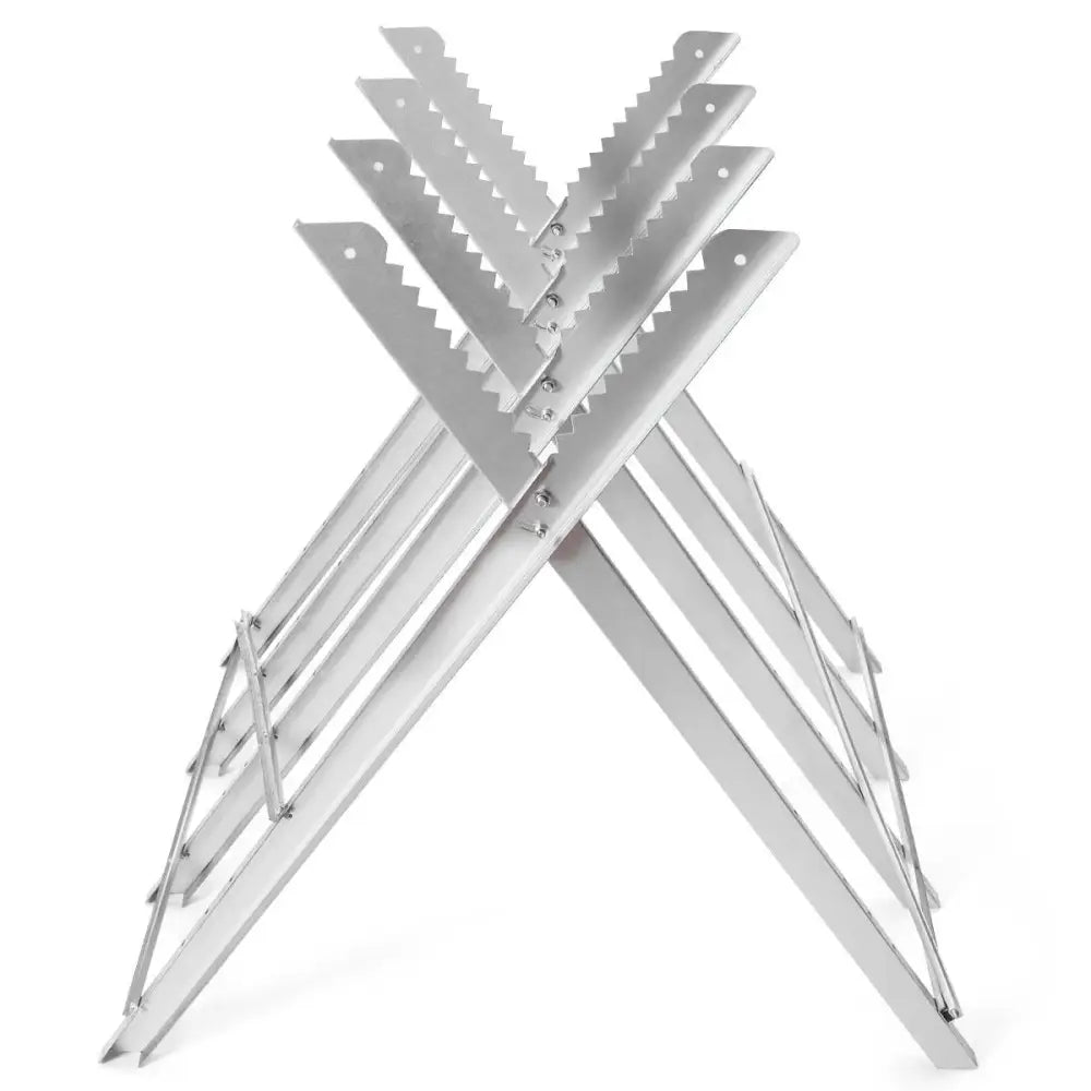 220 lbs Heavy Duty Portable Foldable Steel Sawhorse - Silver - Garages