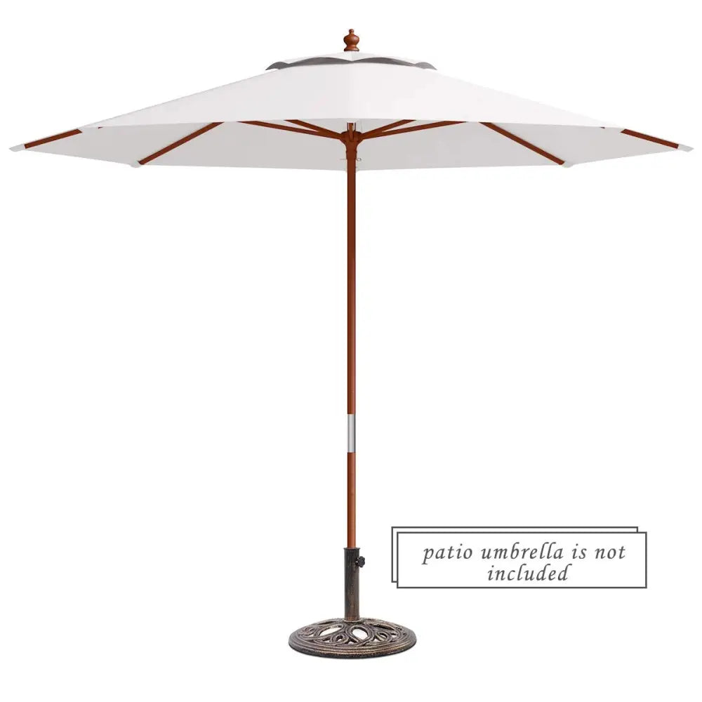 23-lbs 17 3/4 Inch Round Umbrella Base Stand - Bronze - Outdoor Umbrella Bases