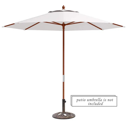 23-lbs 17 3/4 Inch Round Umbrella Base Stand - Bronze - Outdoor Umbrella Bases