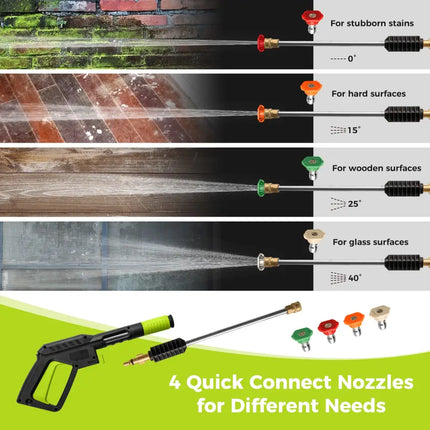 2300 PSI 1.8 GPM Electric High Pressure Power Washer-Green - Green - Pressure Washers