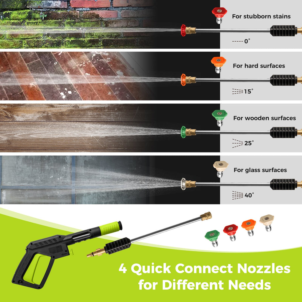 Nettoyeur haute pression électrique 2300 PSI 1.8 GPM – Vert
