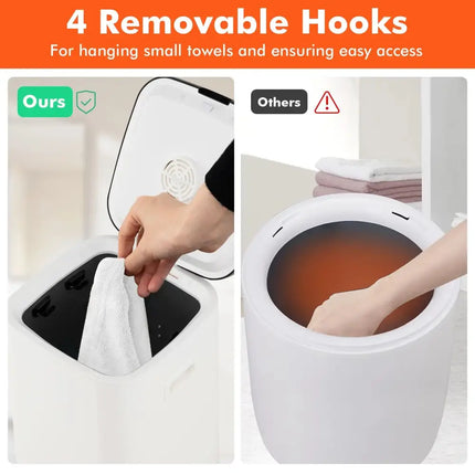 23L Large Hot Towel Heater with Rapid Heating and Adjustable Timer-White Costway