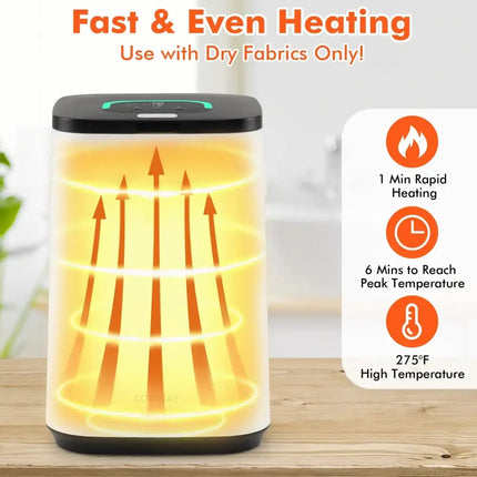 23L Large Hot Towel Heater with Rapid Heating and Adjustable Timer-White Costway