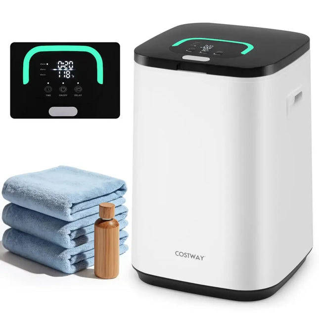 23L Large Hot Towel Heater with Rapid Heating and Adjustable Timer-White Costway