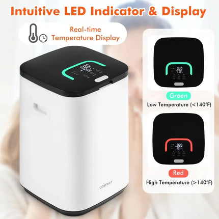 23L Large Hot Towel Heater with Rapid Heating and Adjustable Timer-White Costway