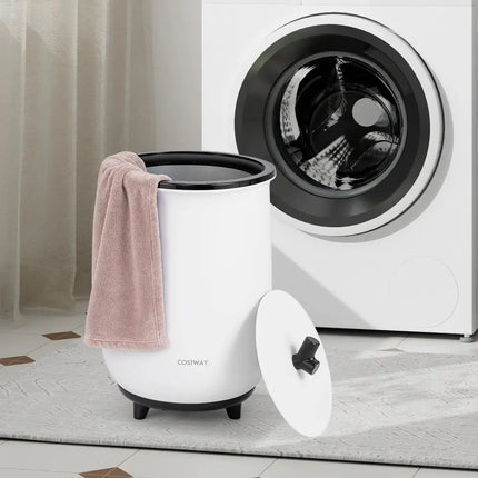 23L Large Luxury Bucket-Style Towel Warmer with Fragrant Disc Holder-Black Costway