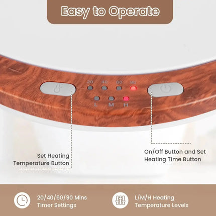 23L Large Luxury Bucket-Style Towel Warmer with Fragrant Disc Holder-Coffee Costway