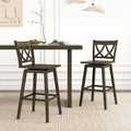 24/29 Inch Bar Stool Set of 2 Wooden Bar Chairs with Rubber Wood Frame-29 inches - Bar Stools