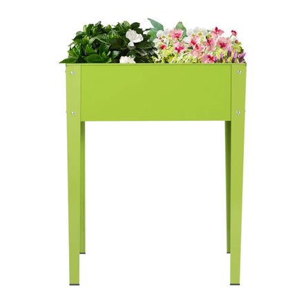 24.5 x 12.5 Inch Outdoor Elevated Garden Plant Flower Bed - Green - Raised Garden Beds