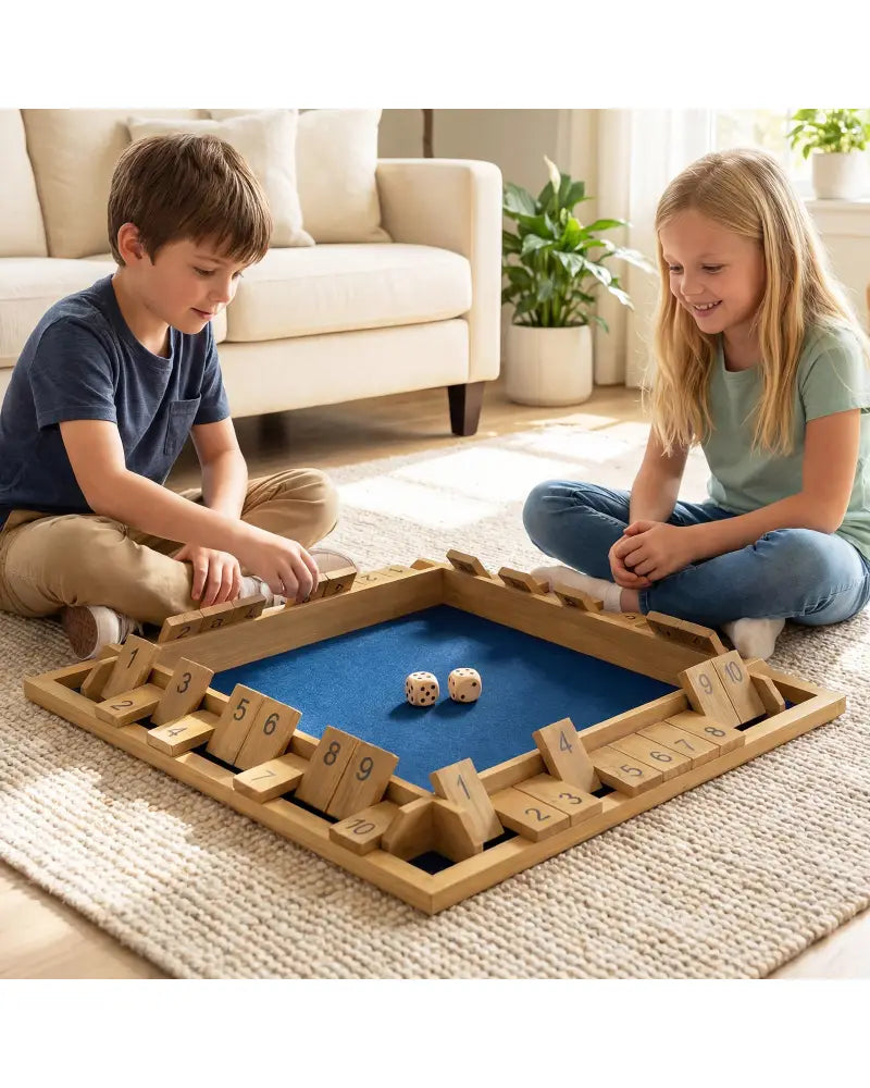 24 Inch Extra-Large Shut The Box Game for 2-4 Players - Learning Toys