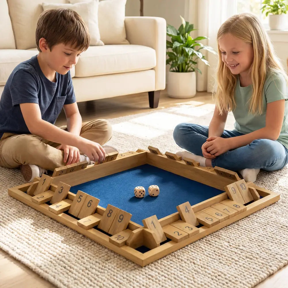 24 Inch Extra-Large Shut The Box Game for 2-4 Players - Learning Toys