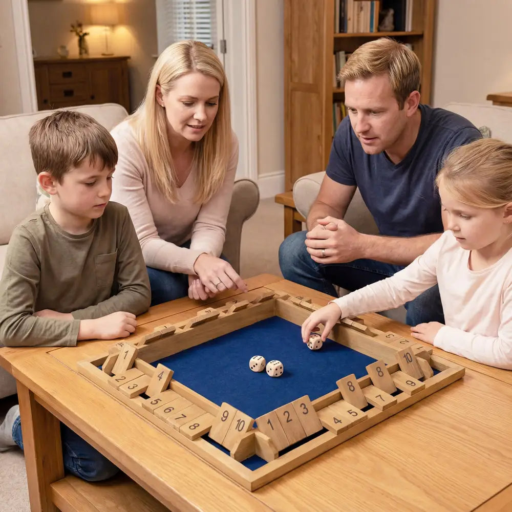 24 Inch Extra-Large Shut The Box Game for 2-4 Players - Learning Toys