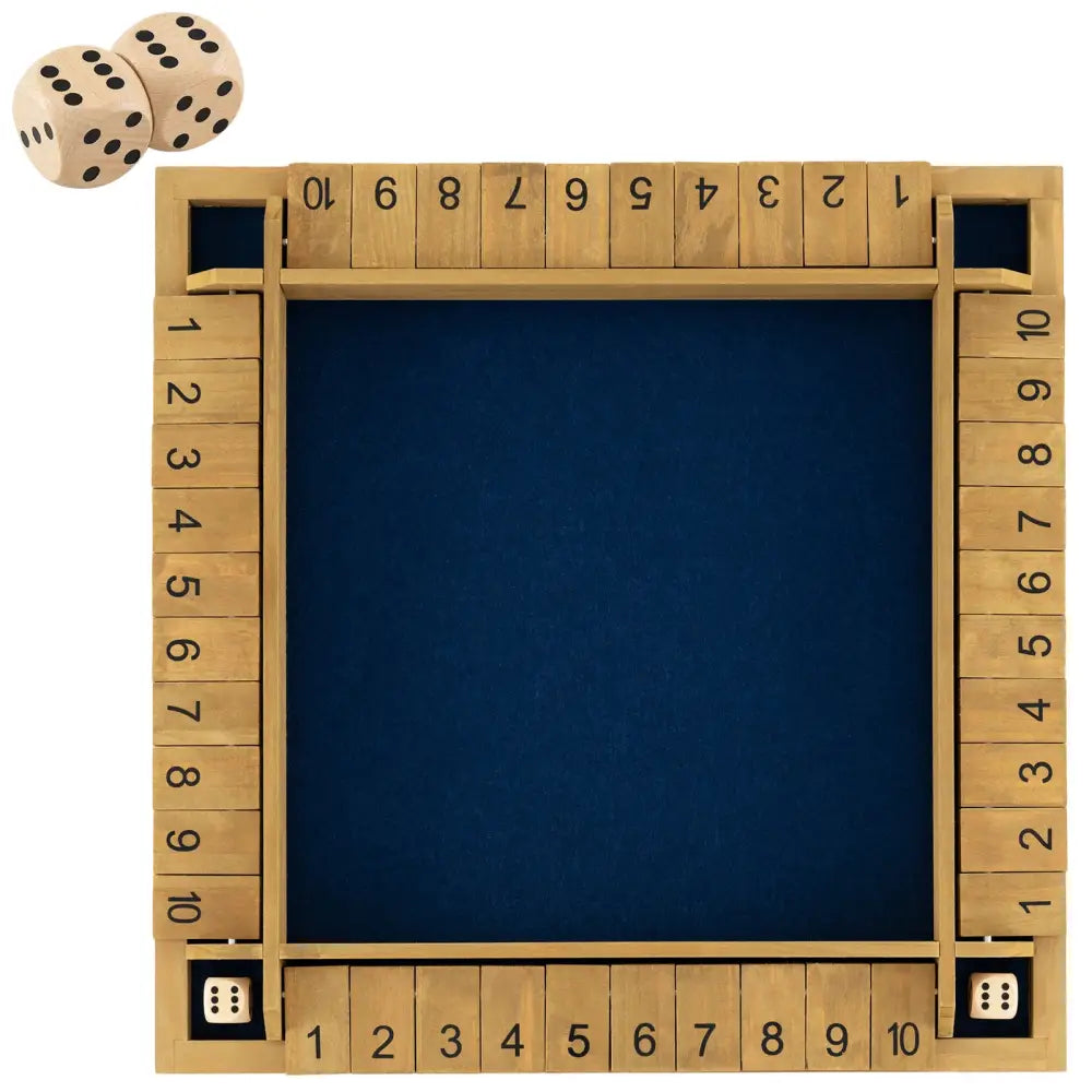 24 Inch Extra-Large Shut The Box Game for 2-4 Players - Learning Toys