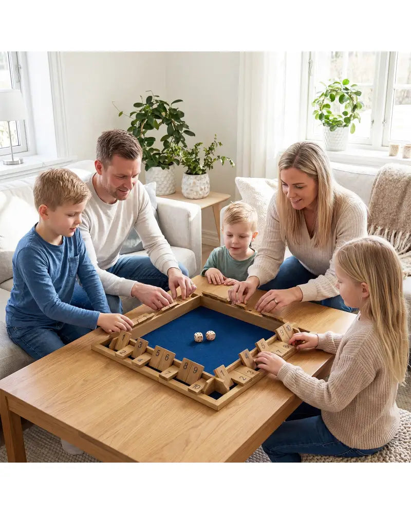 24 Inch Extra-Large Shut The Box Game for 2-4 Players - Learning Toys