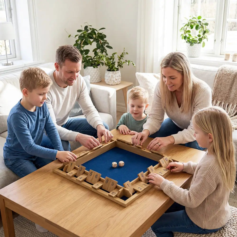 24 Inch Extra-Large Shut The Box Game for 2-4 Players - Learning Toys