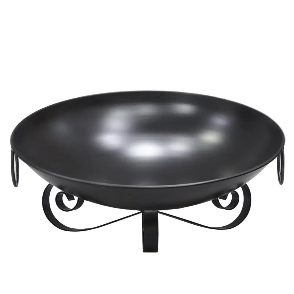 24 Inch Heavy-Duty Metal Fire Pit Bowl Outdoor Wood-Burning Firepit with Handles - Fire Pits