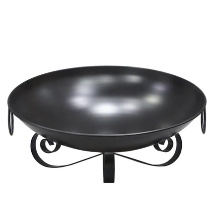 24 Inch Heavy-Duty Metal Fire Pit Bowl Outdoor Wood-Burning Firepit with Handles - Fire Pits