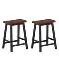 24 Inch Height Set of 2 Home Kitchen Dining Room Bar Stools-Coffee - Brown - Bar Stools