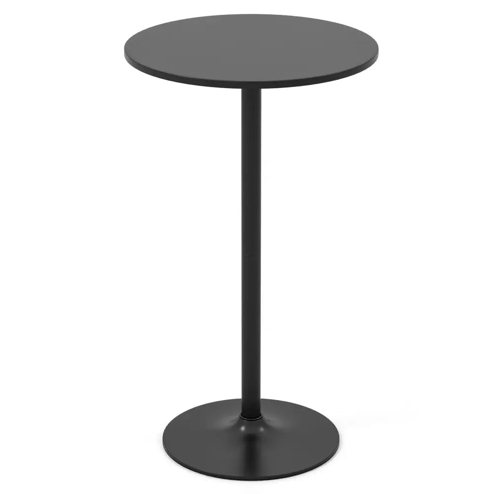 24 Inch Modern Style Round Cocktail Table with Metal Base and MDF Top-1 piece Costway