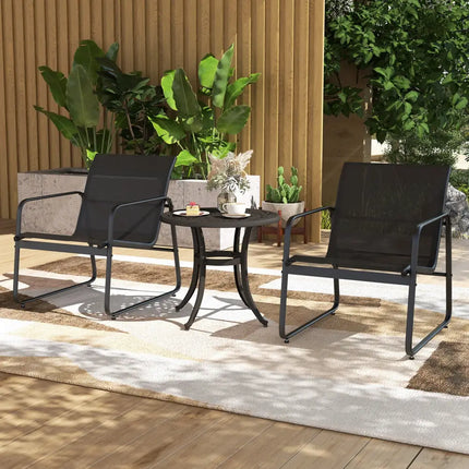 24 Inch Patio Side Table with Adjustable Footpads for Poolside Backyard Balcony-Rustic Brown - Rustic Brown - Patio
