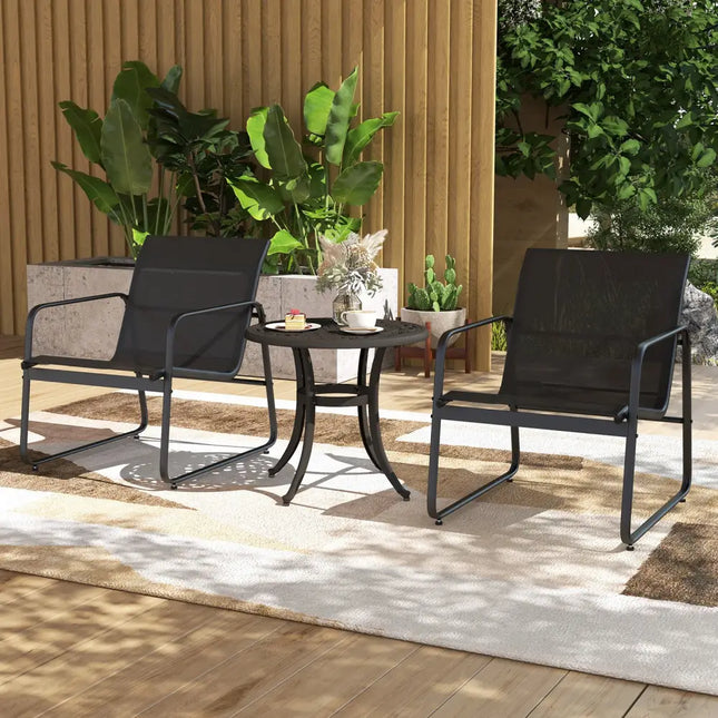 24 Inch Patio Side Table with Adjustable Footpads for Poolside Backyard Balcony-Rustic Brown - Rustic Brown - Patio