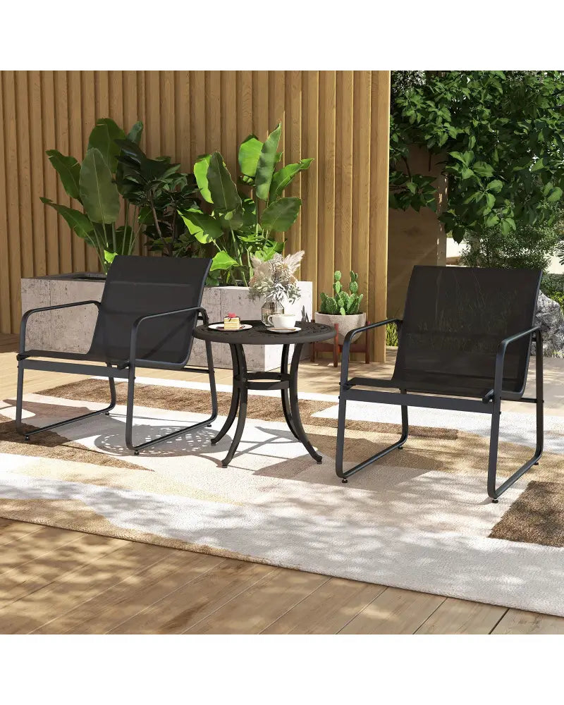 24 Inch Patio Side Table with Adjustable Footpads for Poolside Backyard Balcony-Rustic Brown - Rustic Brown - Patio