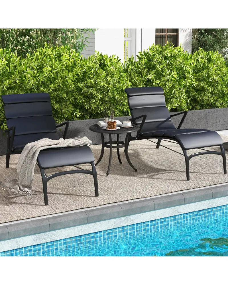 24 Inch Patio Side Table with Adjustable Footpads for Poolside Backyard Balcony-Rustic Brown - Rustic Brown - Patio