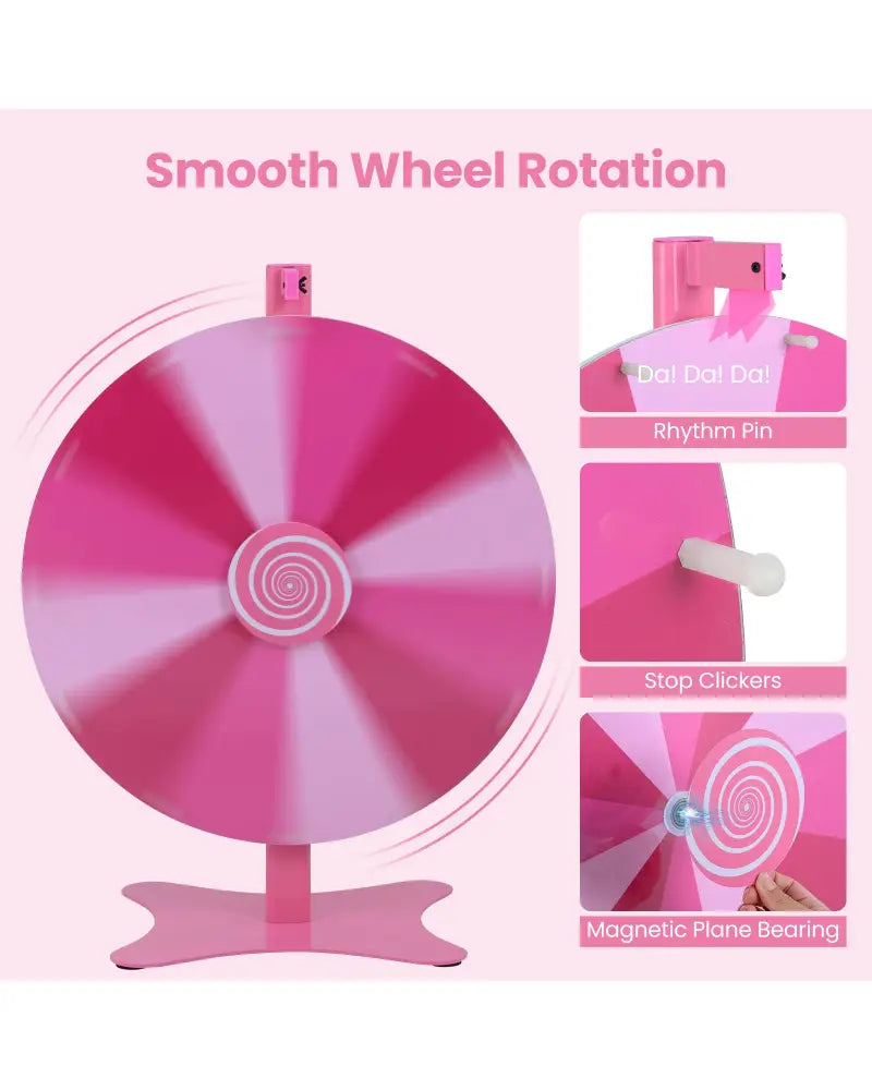 24 Inch Prize Wheel with Blackboard Marker and Eraser - Game Room