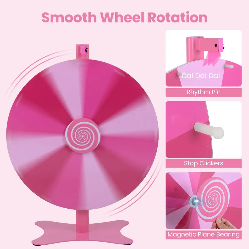24 Inch Prize Wheel with Blackboard Marker and Eraser - Game Room