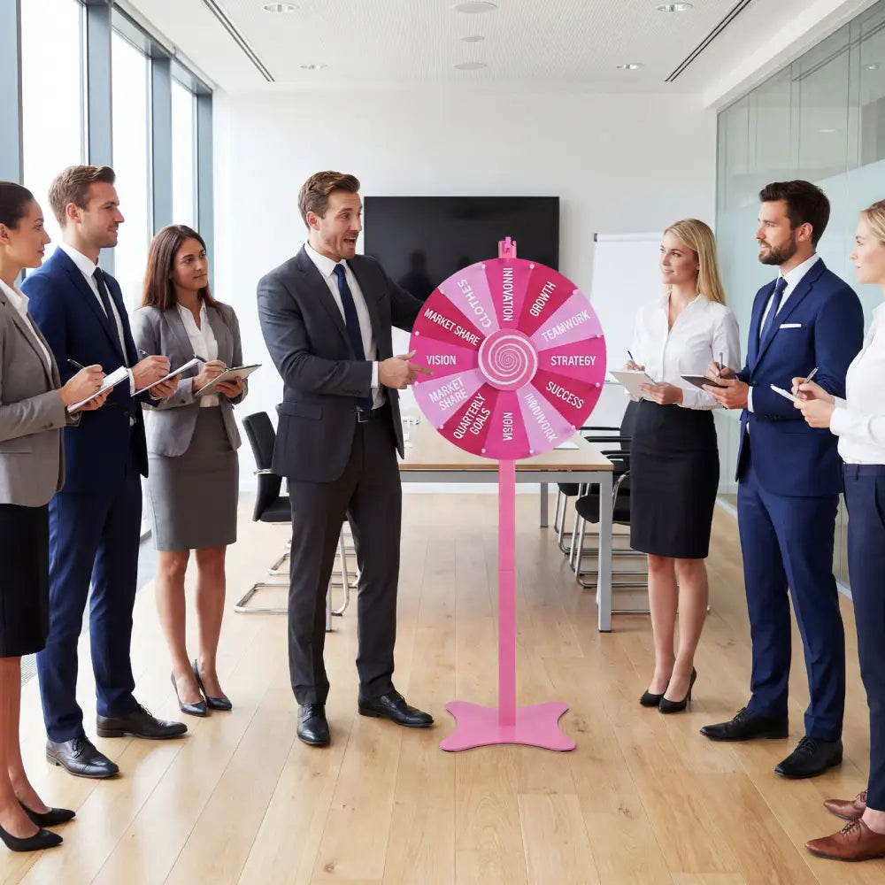 24 Inch Prize Wheel with Blackboard Marker and Eraser - Game Room