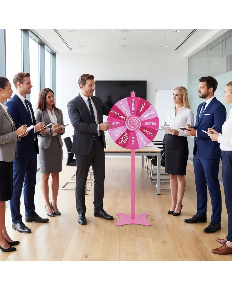 24 Inch Prize Wheel with Blackboard Marker and Eraser - Game Room