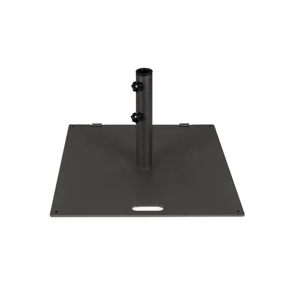 24 Inch Square Patio Umbrella Base 50 LBS Weighted-Black - Black - Outdoor Umbrella Bases