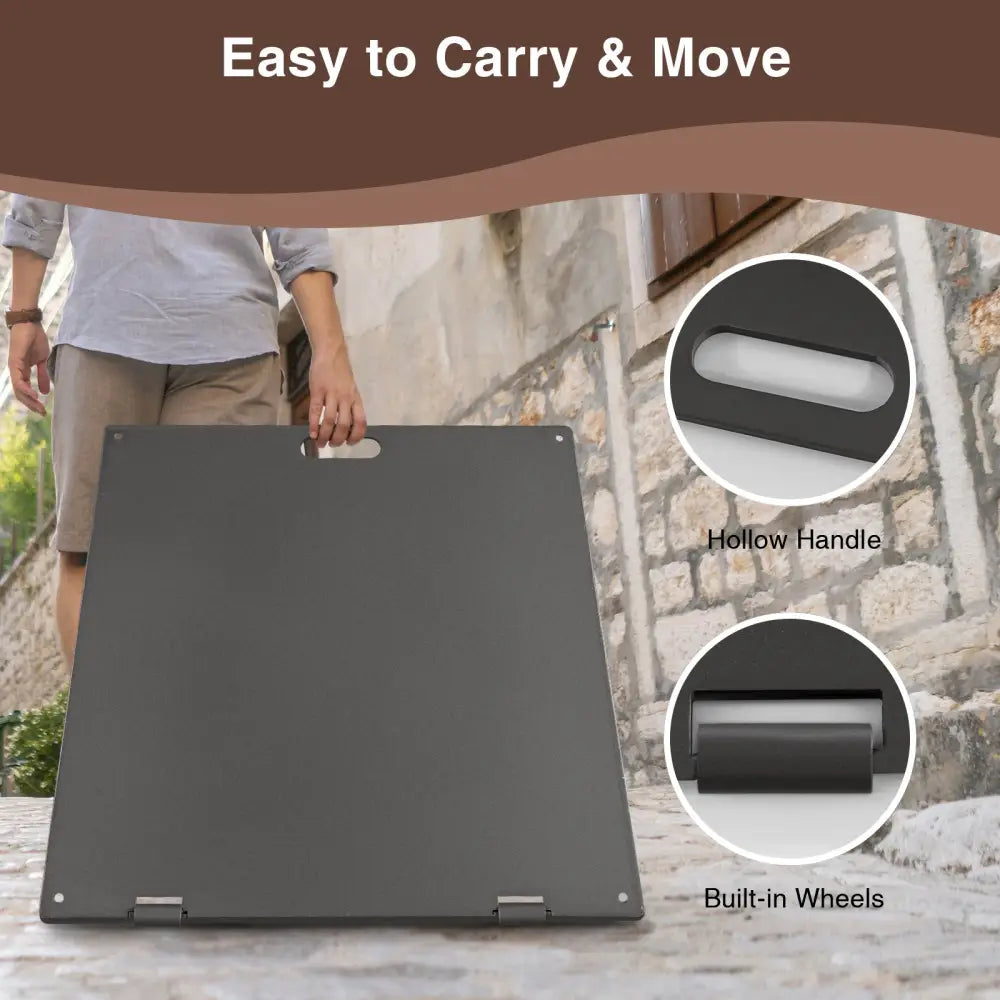 24 Inch Square Patio Umbrella Base 50 LBS Weighted-Black - Black - Outdoor Umbrella Bases