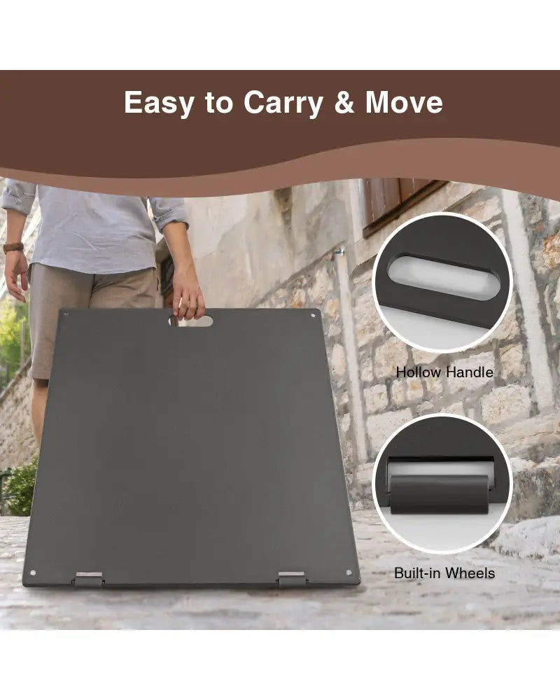 24 Inch Square Patio Umbrella Base 50 LBS Weighted-Black - Black - Outdoor Umbrella Bases