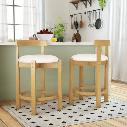 24 Inch Teddy Velvet Upholstered Counter Height Bar Stools with Backrests and Footrests-Set of 4 Costway