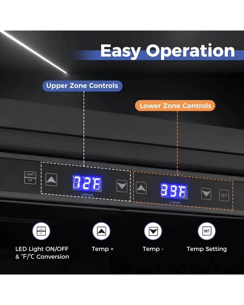 24 Inch Wine and Beverage Refrigerator with Independent Temperature Control-Sliver - Silver - Wine & Beverage Coolers