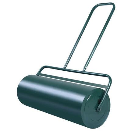 24 x 13 Inch Tow Lawn Roller Water Filled Metal Push Roller-Green - Green - Lawn Care Tools