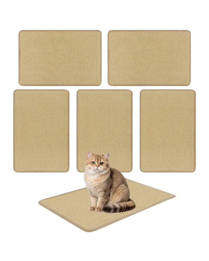 24 x 16 Inch 6-Piece Cat Scratcher Mat Set - Cat Trees Condos & Scratchers