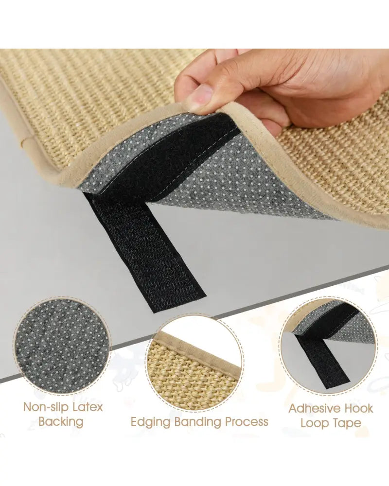 24 x 16 Inch 6-Piece Cat Scratcher Mat Set - Cat Trees Condos & Scratchers