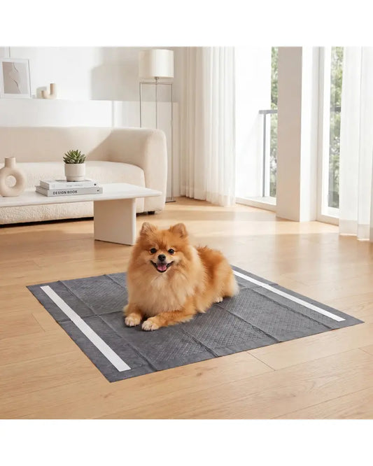 24’’ x 24’’ Charcoal Dog Pee Pads 6-Layer for Dogs-Black - Black - Dog Supplies