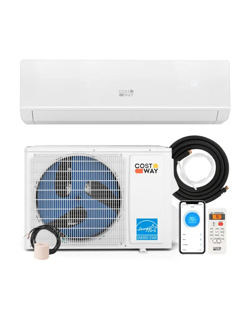 24000 BTU 25 SEER2 208-230V Mini Split Heat Pump with Bracket Heating at -25„ƒ WiFi Enabled - White - 24000 BTU Mini