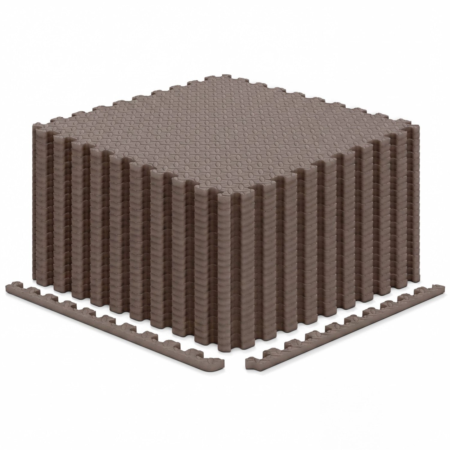 24Tiles 1/2" Puzzle Exercise Floor Mats-Brown